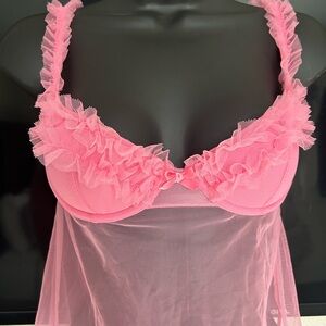 Victoria's Secret Pink Ruffled Babydoll